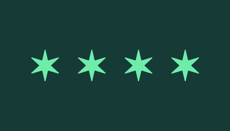 Stars of the Chicago flag light green on dark green