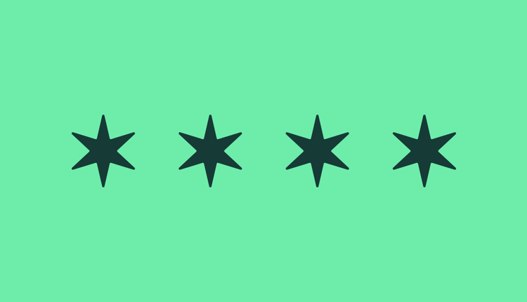 Stars of the Chicago flag light green on dark green